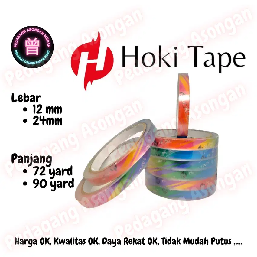 Lakban Bening 12mm (1/2 inch) / 24mm (1 inch) = 1 DUS