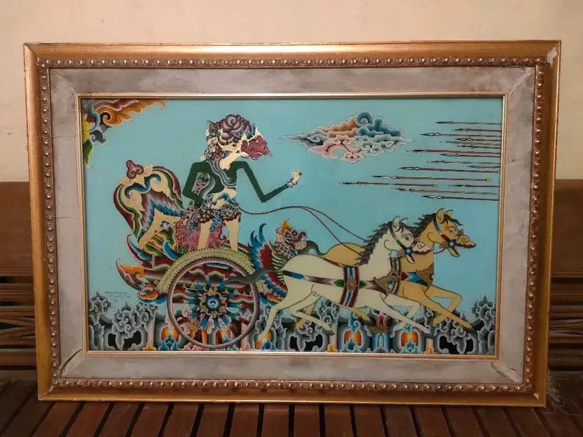 Lukisan kaca karya maestro Rastika tahun 1998