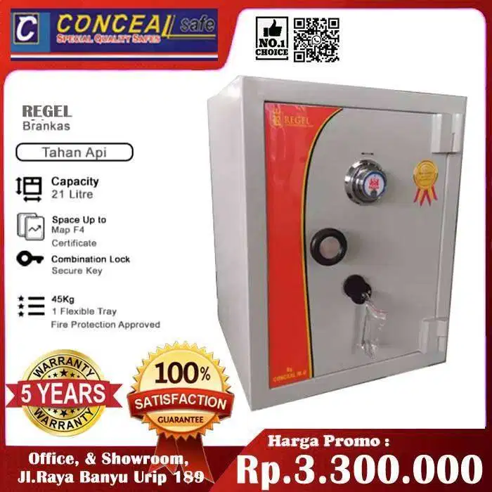 Jual brankas tinggi 150cm REGEL tahan API Bongkar dan BOBOL