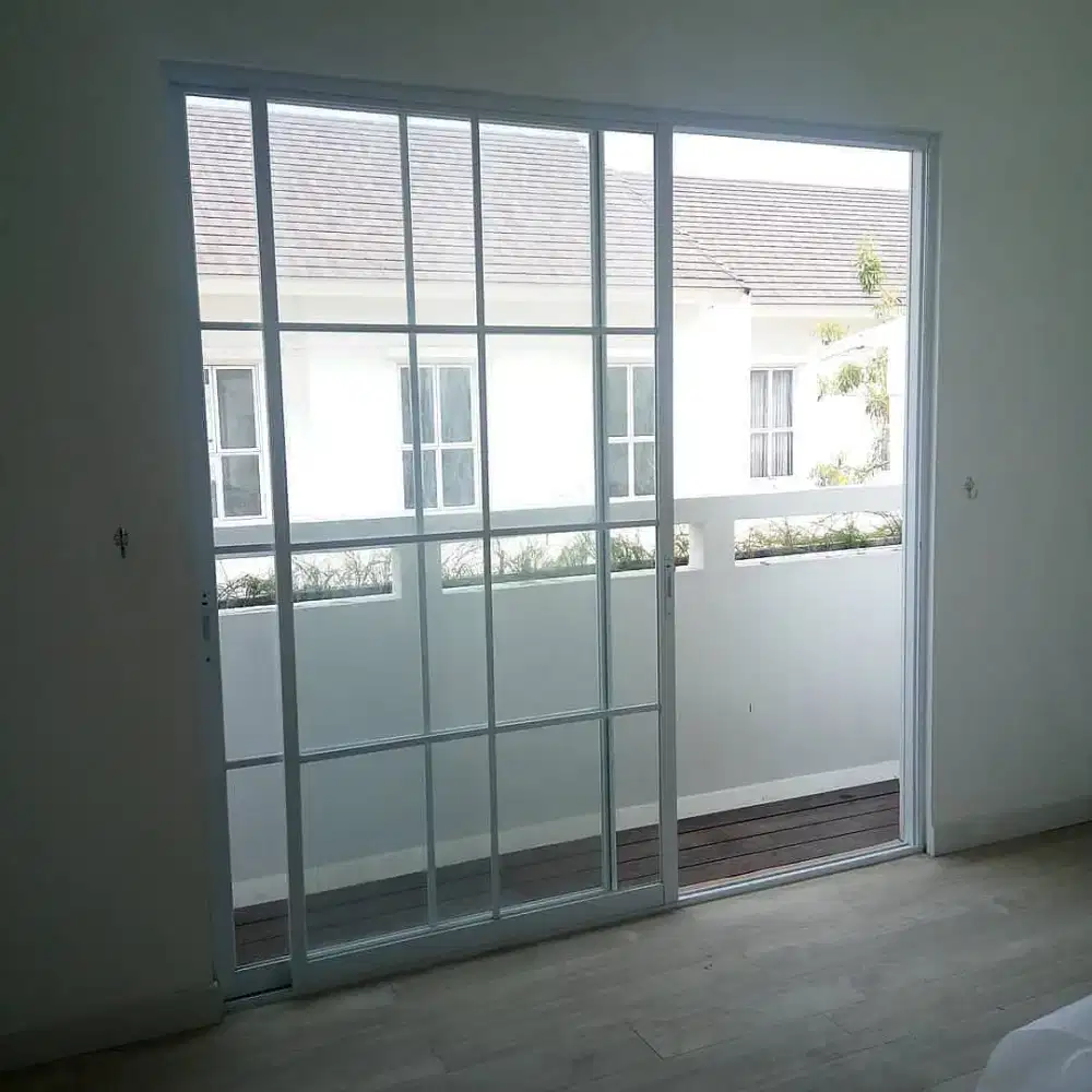 Pintu sledd Mewah pintu Geser pintu lipat partisi kaca bevel