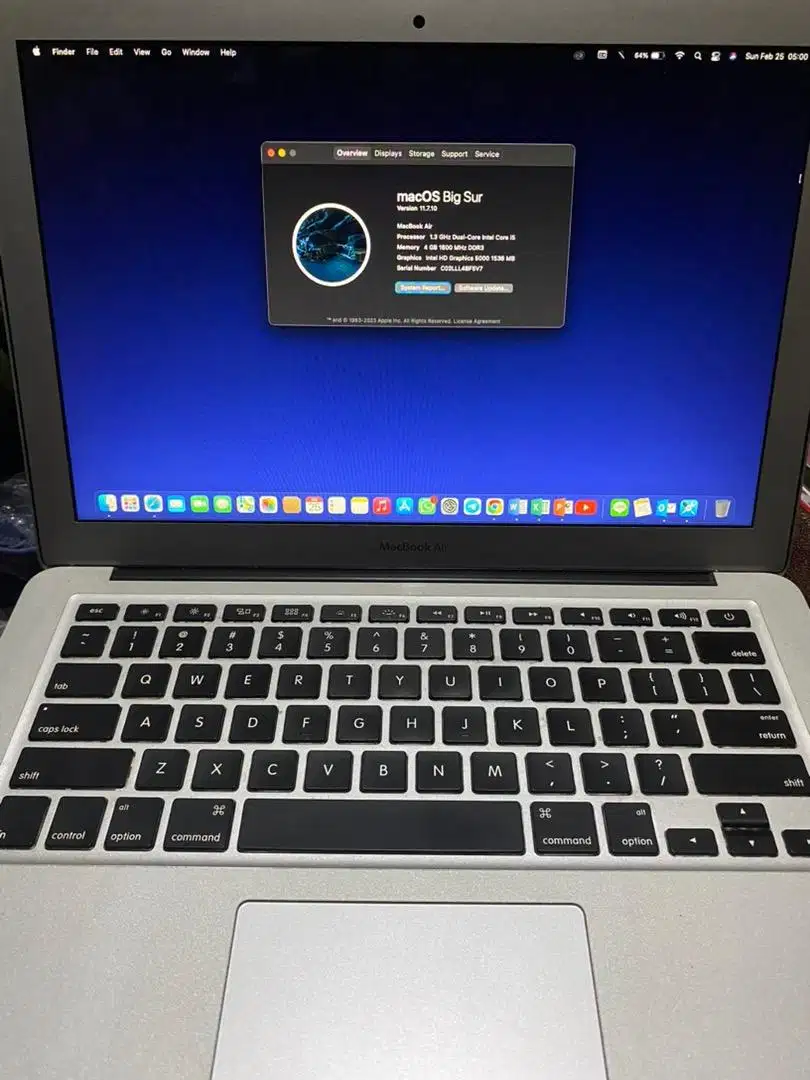 Macbook Air 2013 Kondisi Normal Ex Cewek