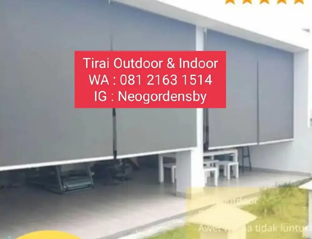 Tirai penahan air hujan dan panas mtahari termurah