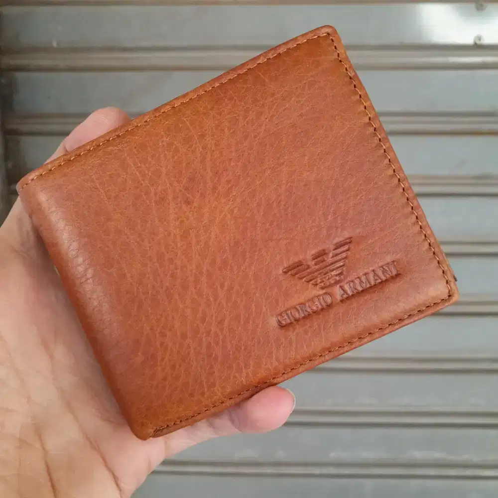 DOMPET KULIT ASLI PRIA COKLAT GIORGIO ARMANI