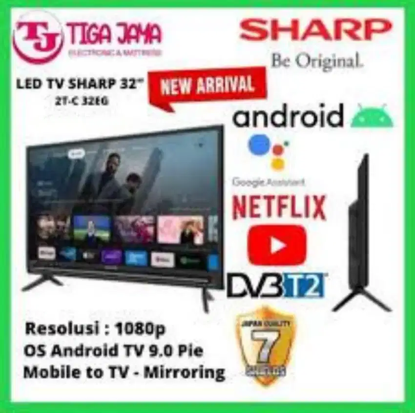 TERMURAH SEINDONESIA TV 32 ANDROID  2T-C32EG1I SHARP AQUOS TERBARU OKK