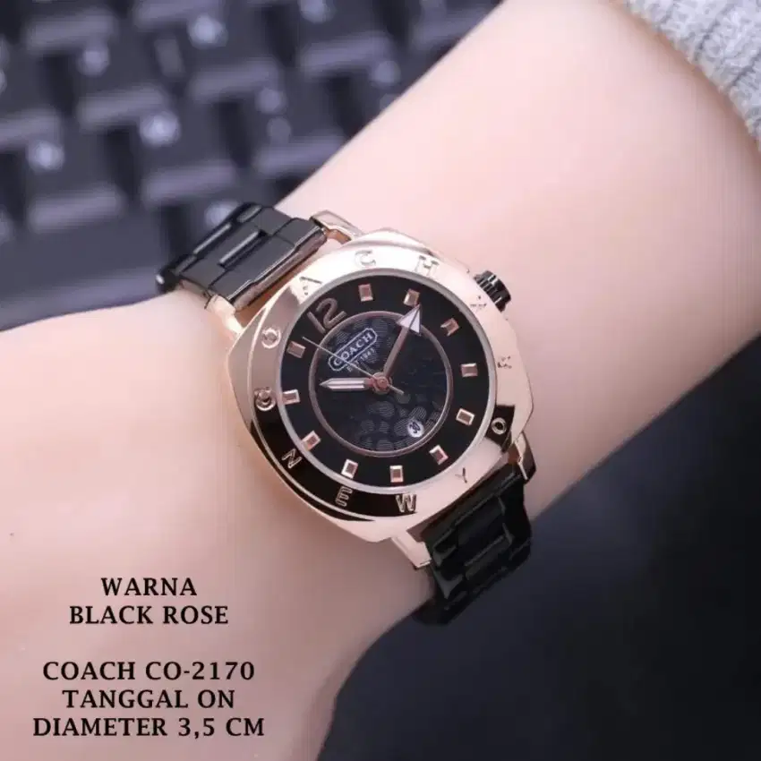 JAM TANGAN WANITA COACH TALI RANTAI KEREN GRATIS BOX