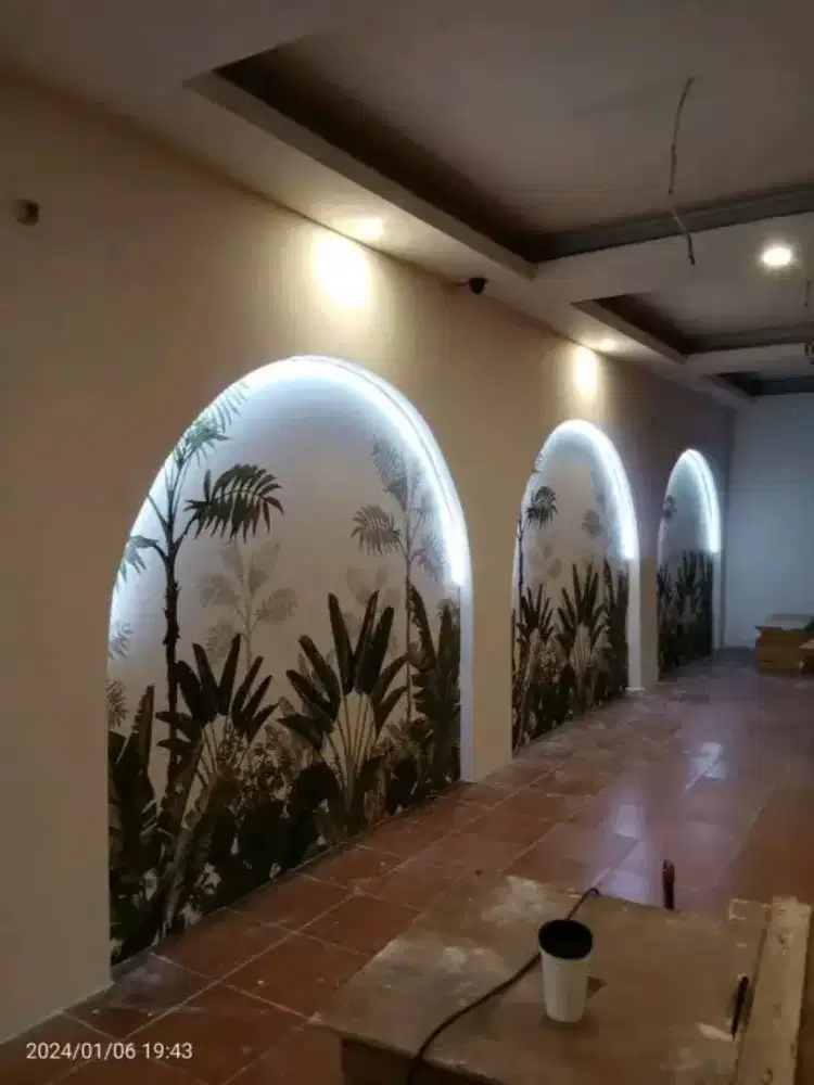 Jual dan jasa wallpaper dinding dan Tukang pasang wallpaper Gresik