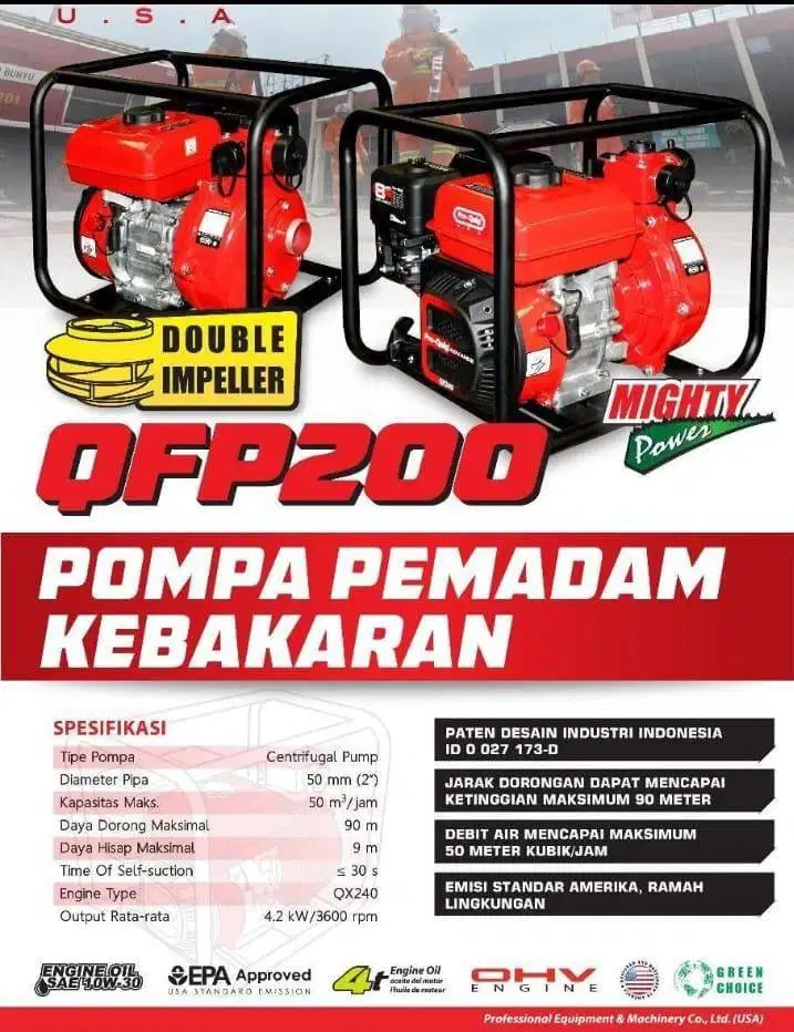 Pompa Pemadam Kebakaran Api SET Komplit