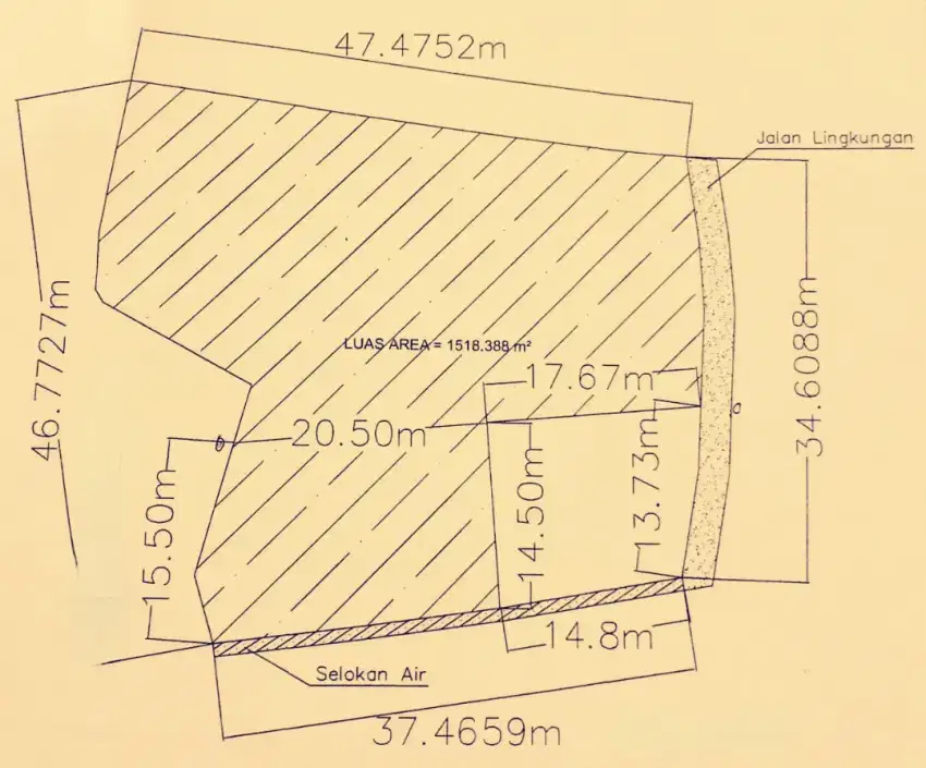 (TERSEWA) Kavling Antasari 1554 m2 dekat WINGLOK & SHELL