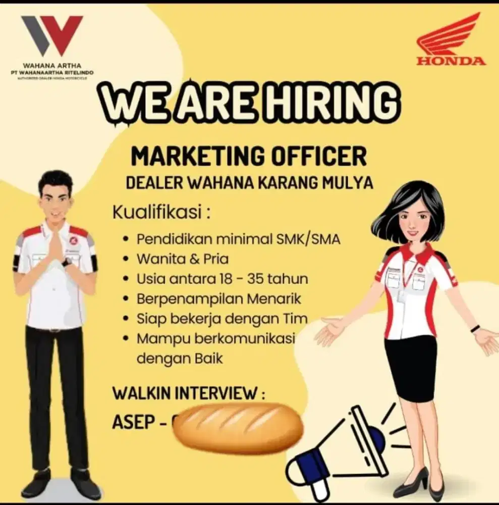 Dibutuhkan Segera Marketing Motor