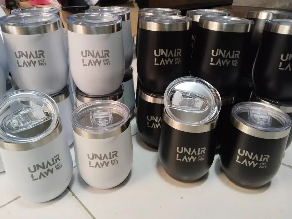 Souvenir Mug Termos Tumbler Stainless Botol Tempat Minum Grafir Laser