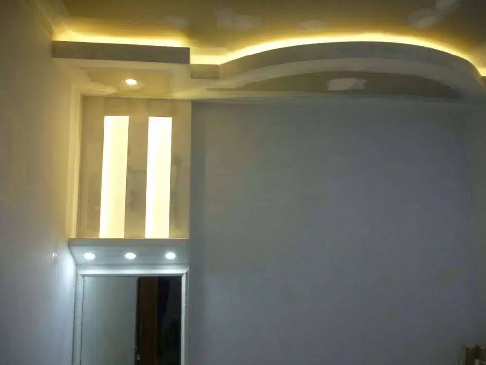 Kontruksi dekor ruangan gypsum