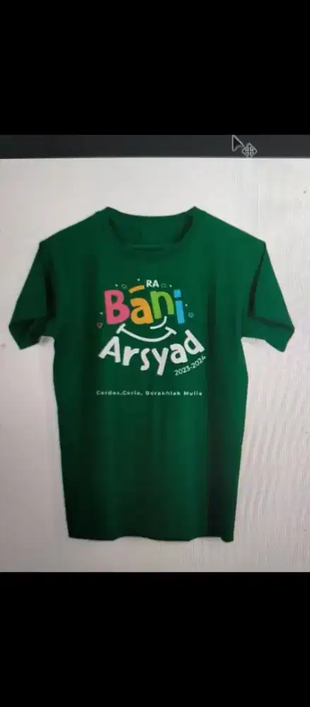 Kaos seragam gathering, paud, tk bahan adem combed