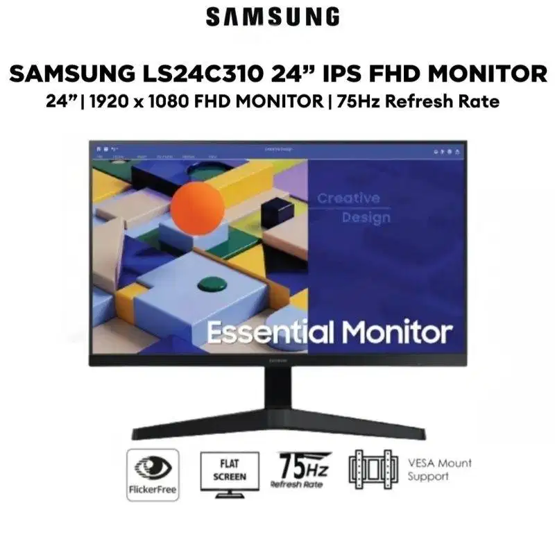 LED Monitor SAMSUNG LS24C310 / S24C310 IPS 75Hz Full HD