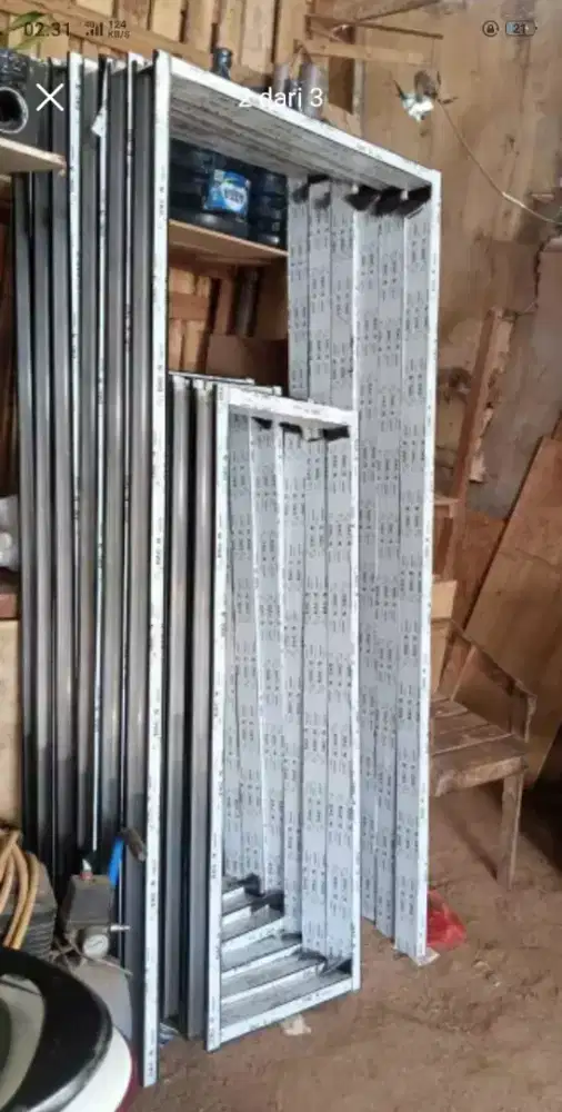 Kusen pintu (aluminium 4in UK T210XL90) FREE PEMASANGAN