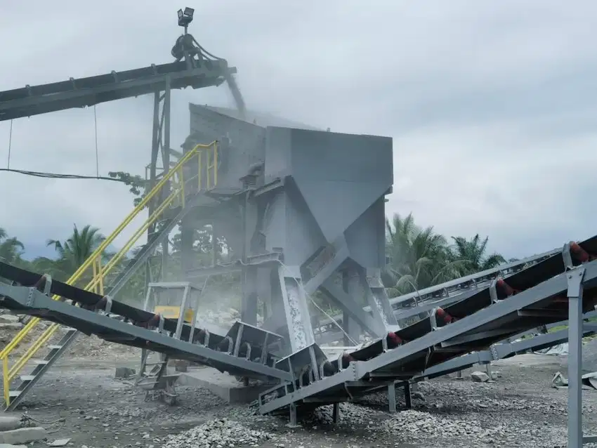 Pembuatan plant stone crusher / mesin pemecah batuh batu
