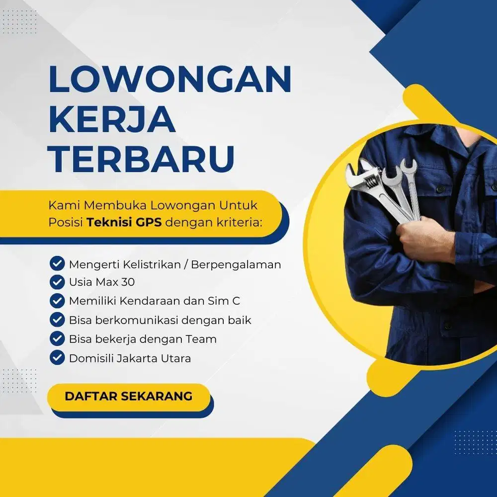 Lowongan Teknisi untuk pemasangan GPS Tracker