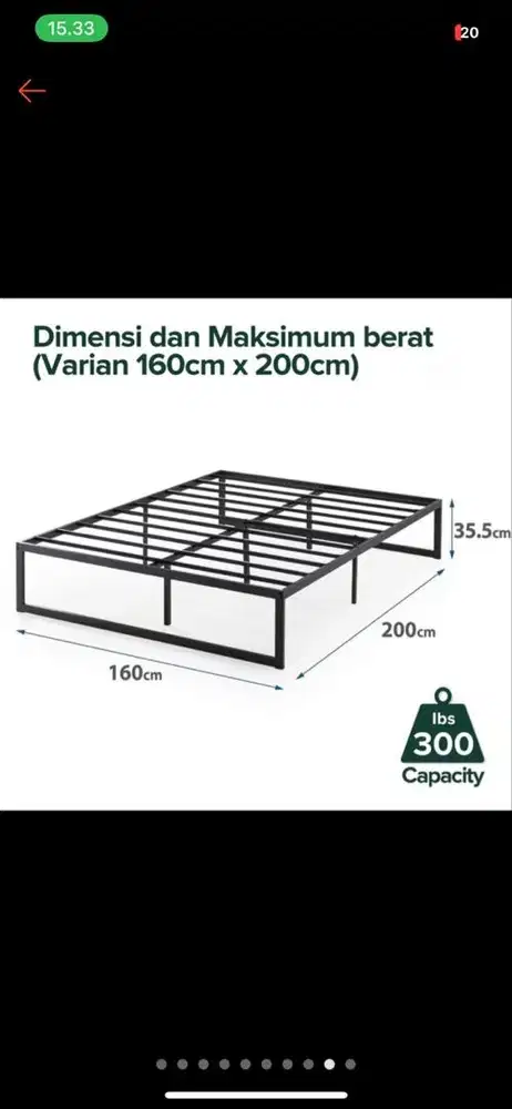 jual ranjang besi  zinus