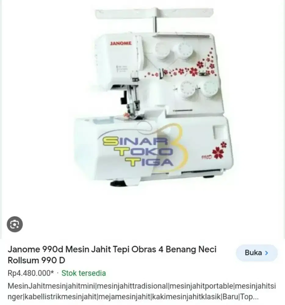 Mesin obras portable 4 benang