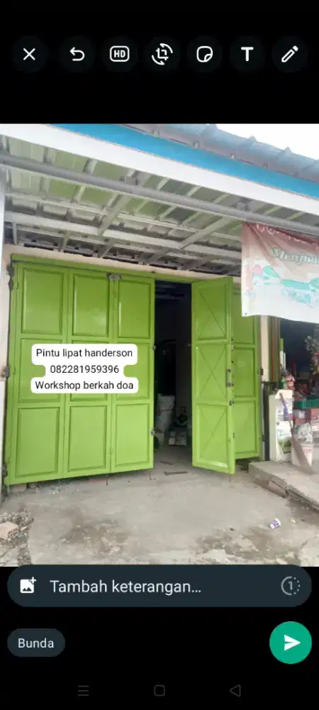 Pintu lipat dan handerson