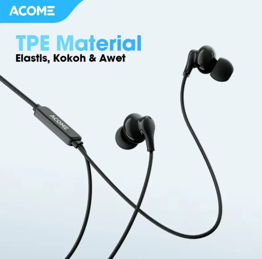 ACOME Wired Earphone Headset Driver White Magnetic Speaker