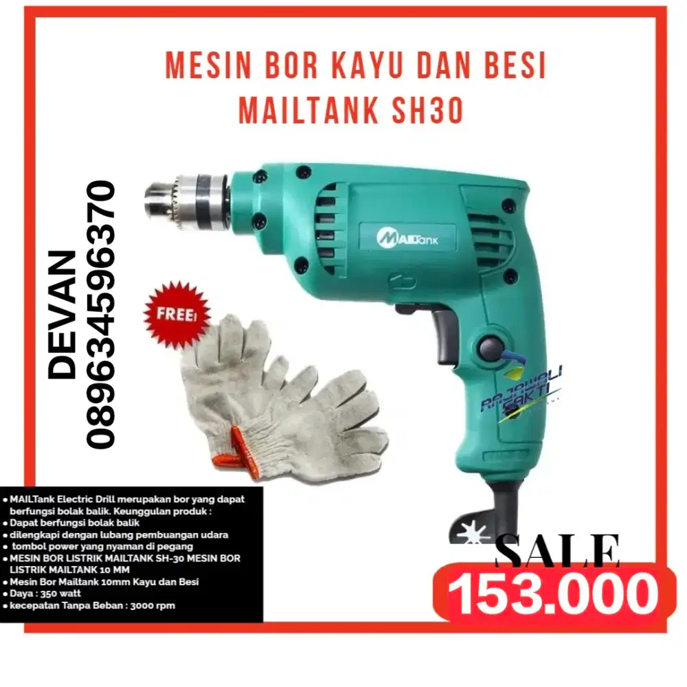 Bor mailtank 10mm MT-SH30 murah