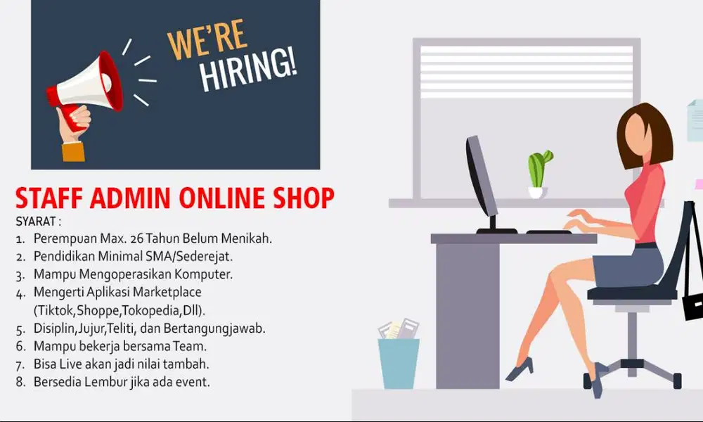 Admin Online Shop Lowongan