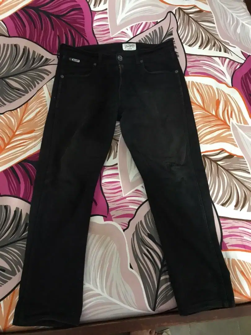 Celana Jeans Wrangler Hitam, Original