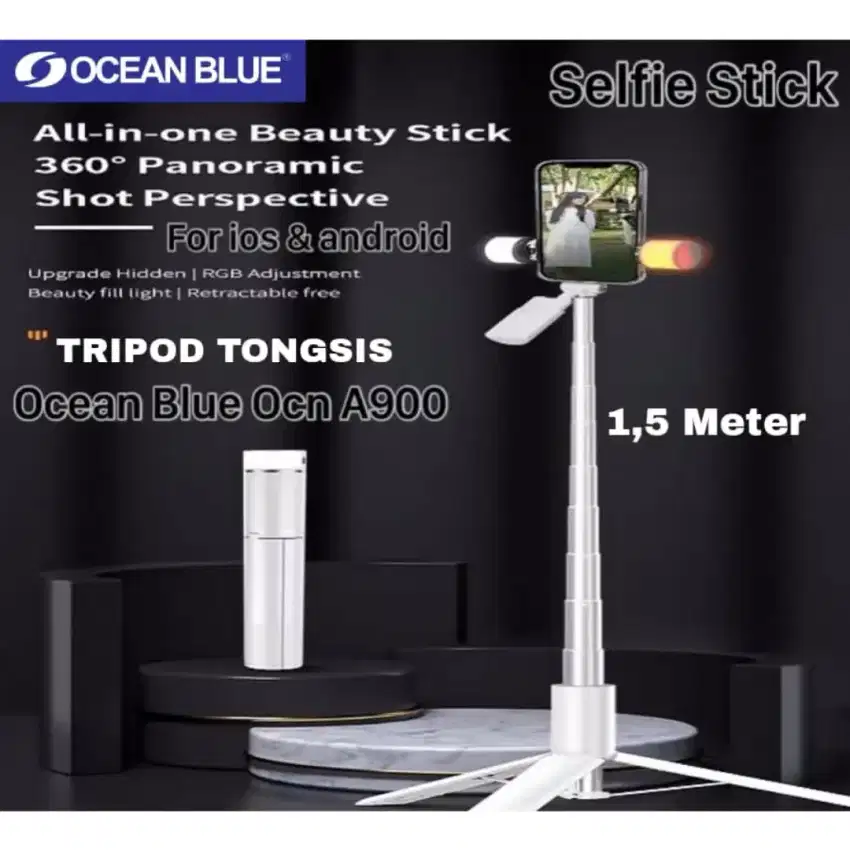 OCEAN BLUE A900 Tripod Bluetooth 150cm with LED & RGB Lights