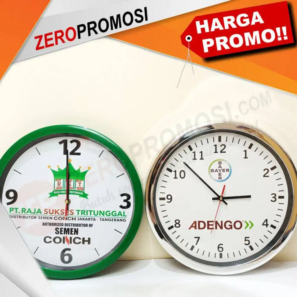 Jam Dinding 3631H Chrome Series 36cm Custom Souvenir