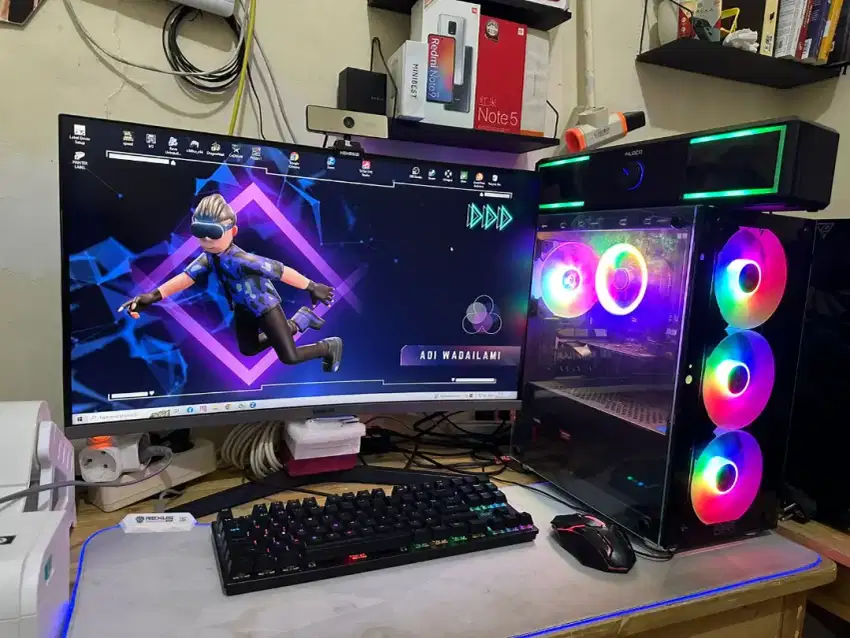 Jual 1 Set PC gamming tinggal pake