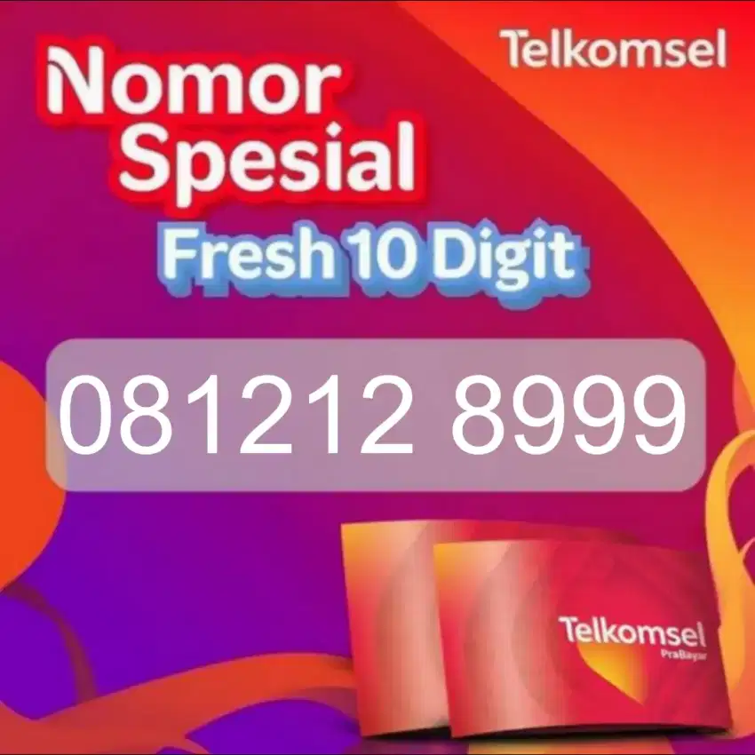 Nomor cantik 10 digit simpati rapih baru telkomsel