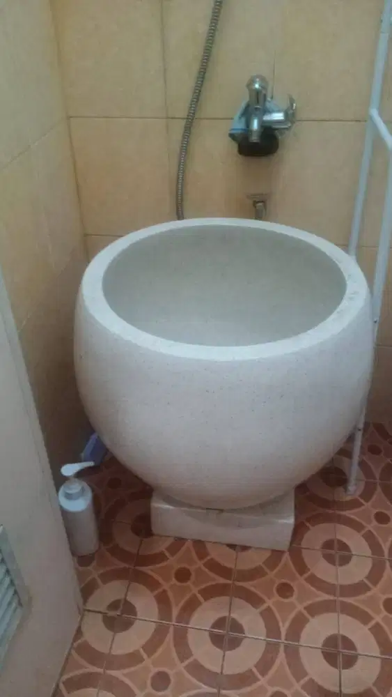 Bak Mandi Teraso Tipe Bakul Unik Handmade | Gentong Terrazzo