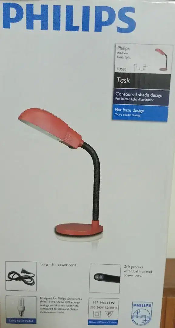 Lampu Belajar Philips Eye Care & Flexible Neck Desk Light