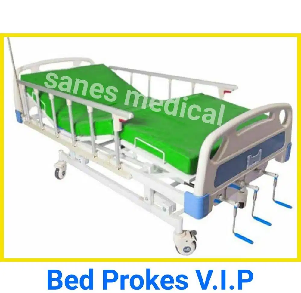 Bed Prokes VVIP Ranjang Pasien 1 2 3 Engkol Crank Rumah Sakit ABS Busa
