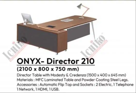 Meja Direktur Ichiko ONYX 210 Meja Kantor