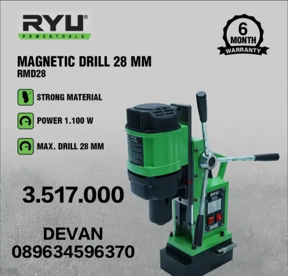 Bor magnet ryu 28mm RMD28 murah bergaransi