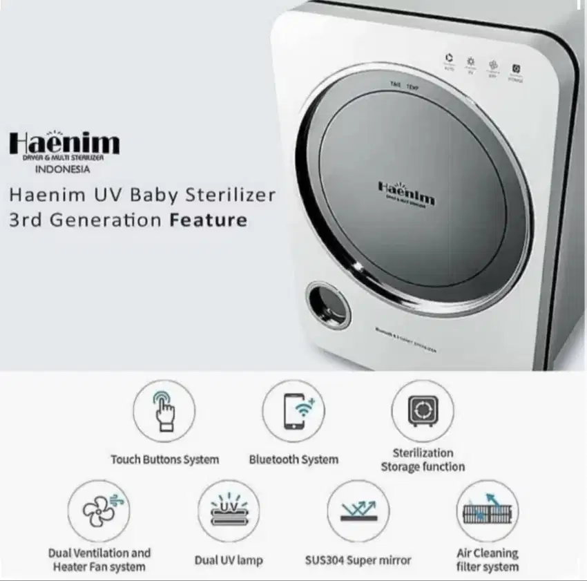 HAENIM UV Baby Sterilizer 3rd Generation UV Steril Botol