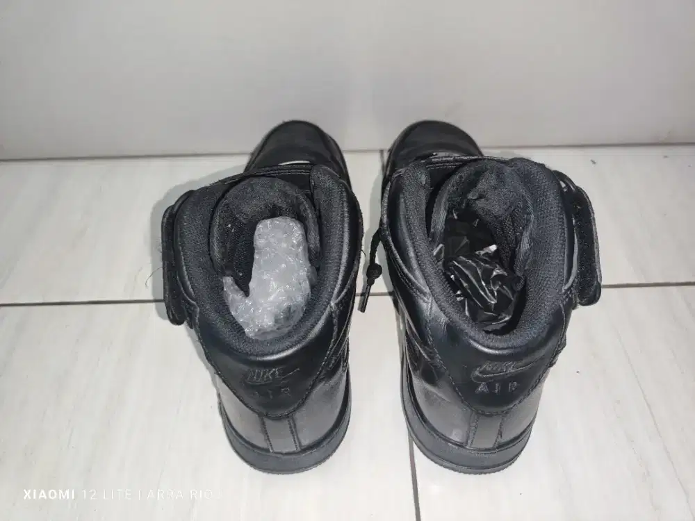 Nike AF1 Mid Full Leather Black