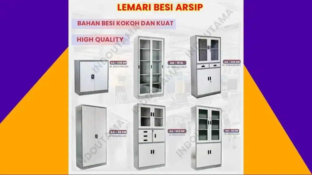 Filing Cabinet Loker LOCKER Lemari Arsip Dokumen Besi Emporium BARU BE