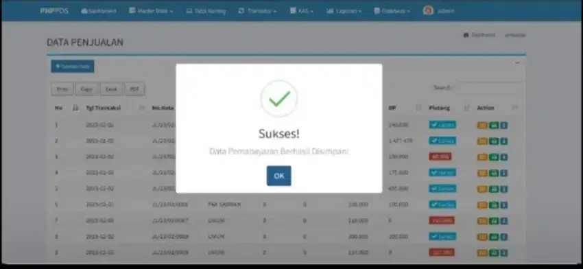 Program penjualan / pos