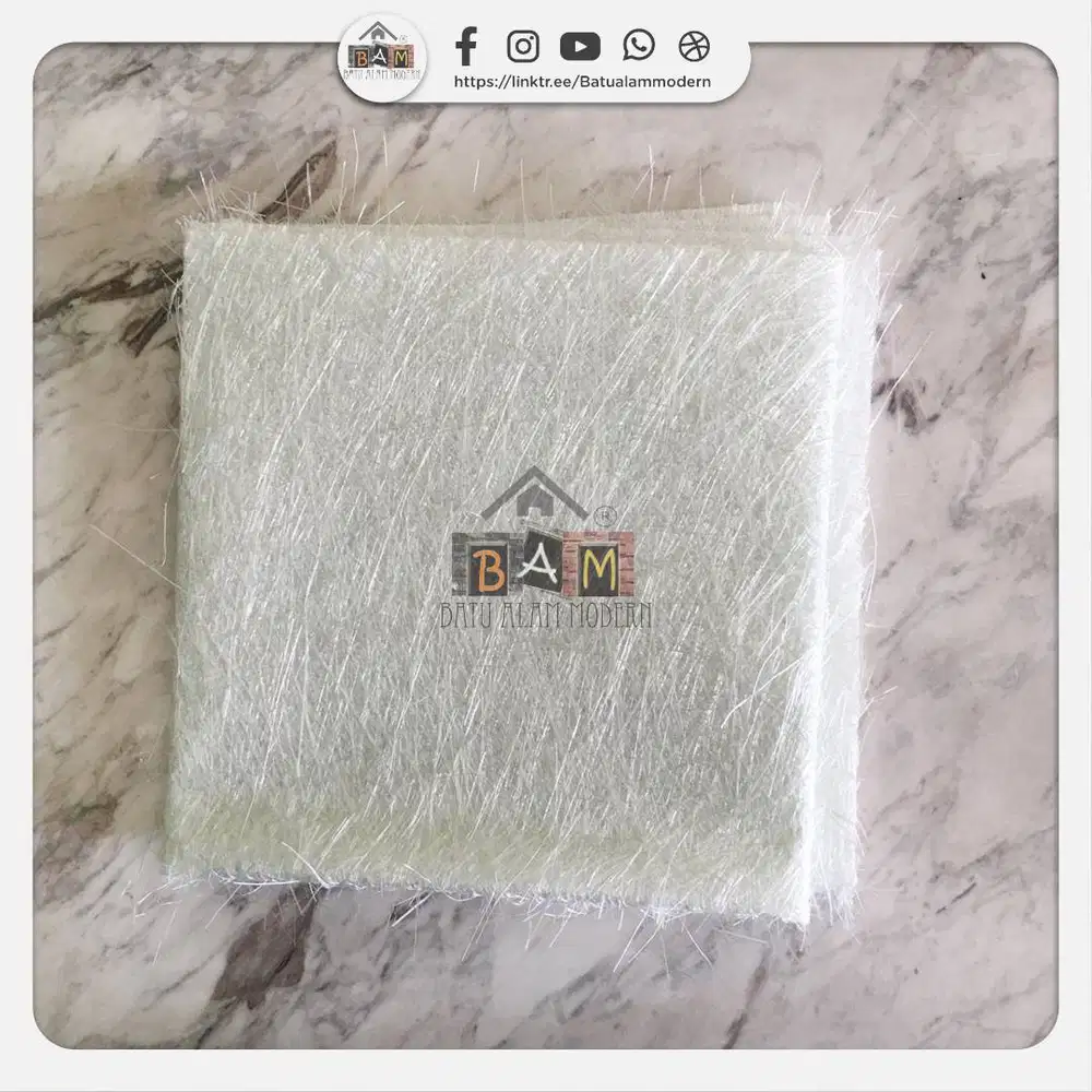 Serat Mat Fiberglass Kemasan Praktis Lembaran Ukuran 1x1 M2