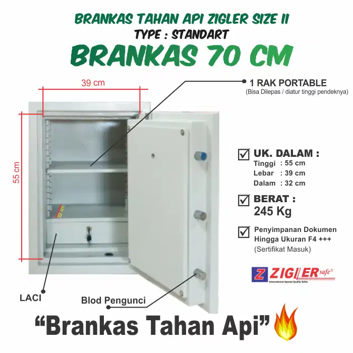 BRANKAS ZIGLER SAFE GARANSI 5 TAHUN