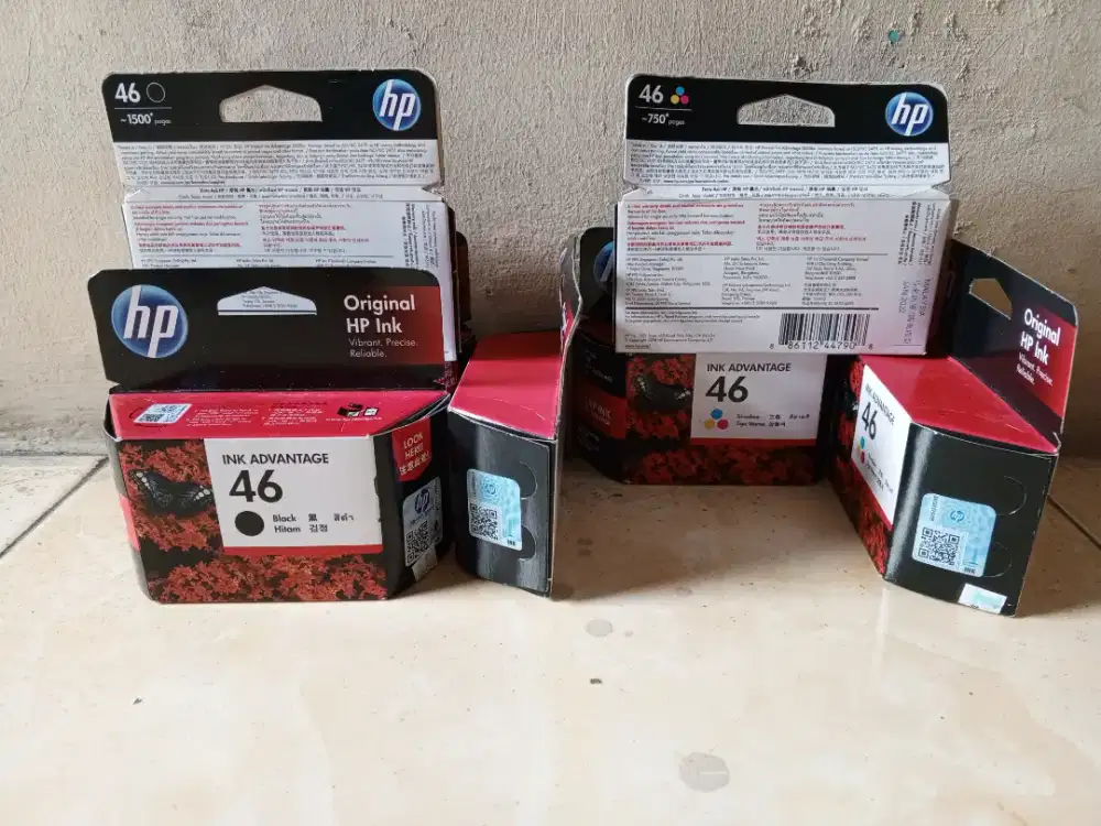 cartridge printer HP 46 (original, dan baru bersegel)