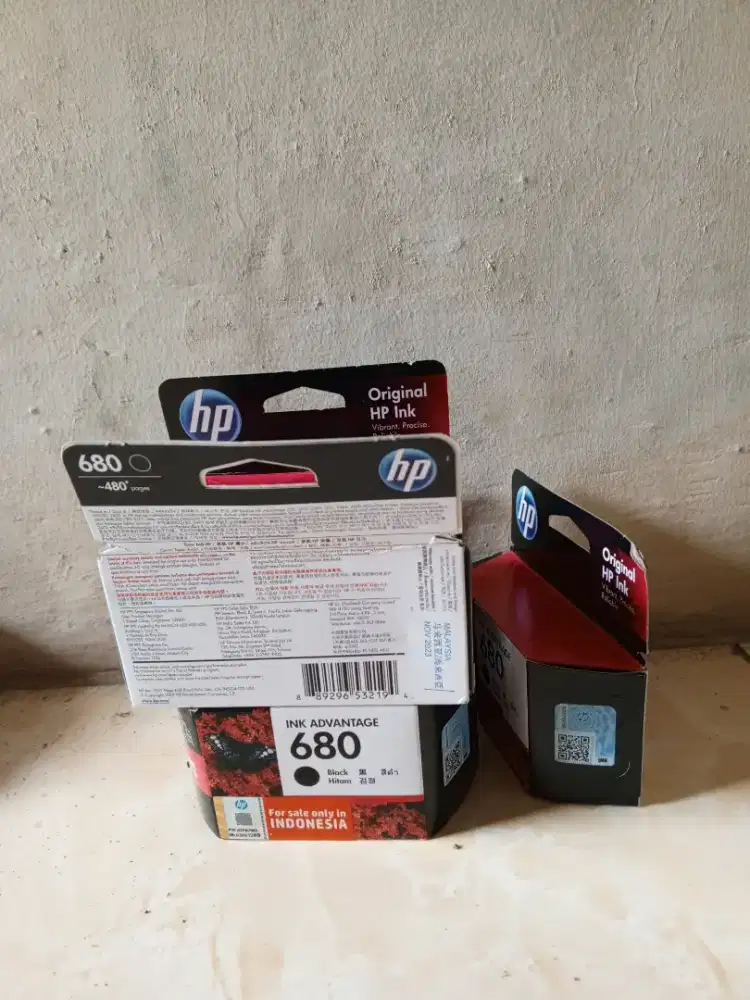 cartridge printer HP 680 Black (original, dan baru bersegel)