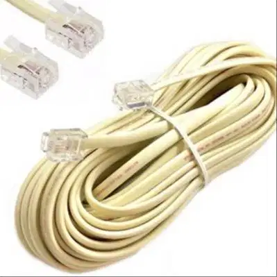 Kabel Telepon Kabel Line Telpon + Jack RJ 11 - 10 METER 10 orang melih