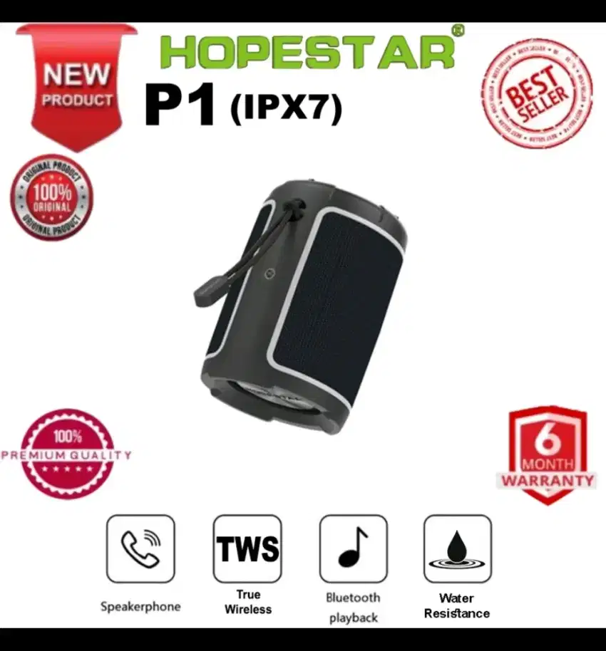 Speaker Hopestar P1 IPX7 10W Anti Air BASS