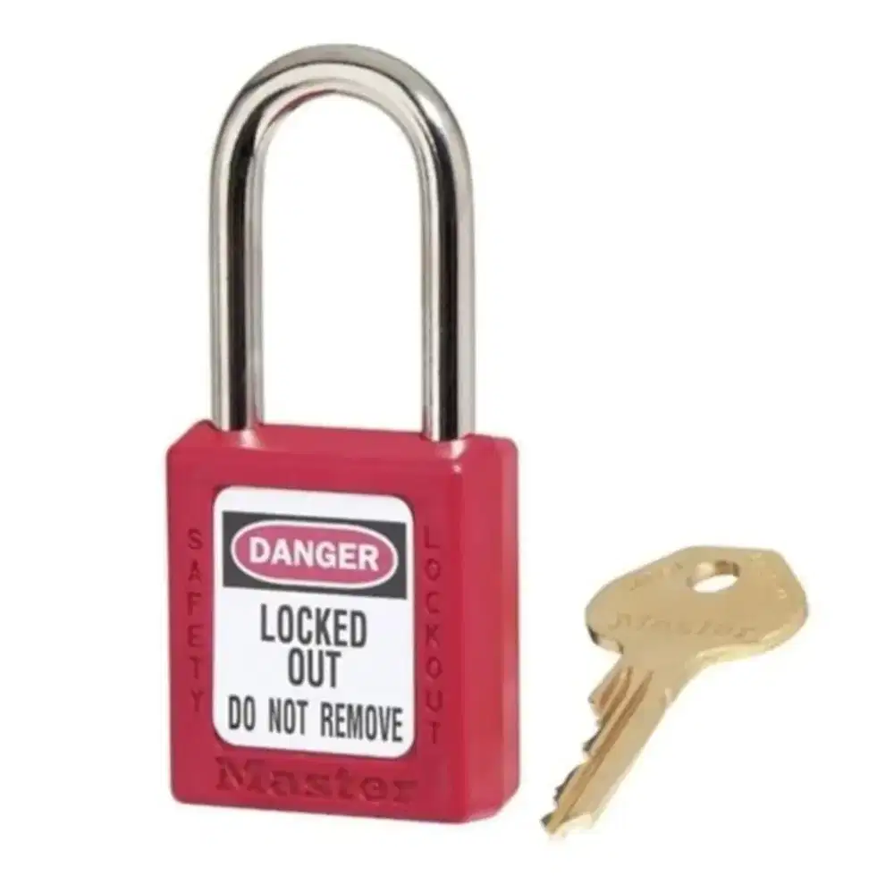 Masterlock 410 red - gembok padlock loto safety