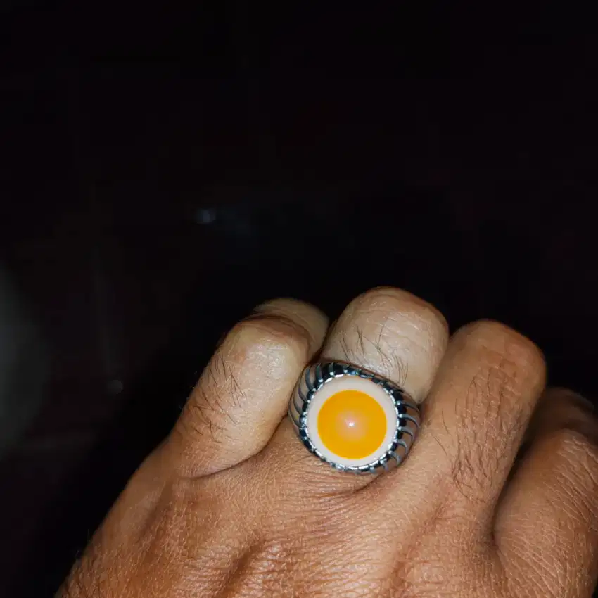 Batu motif telor kristal bukan bacan bersih no minus