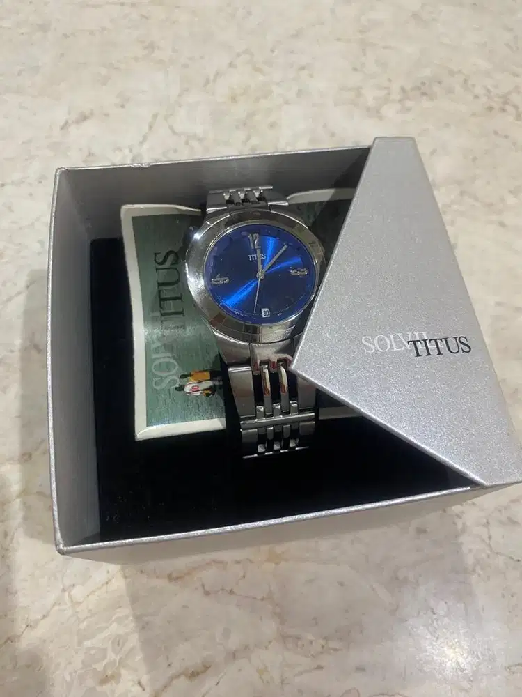 Jam tangan Pria Titus Blue Rantai model