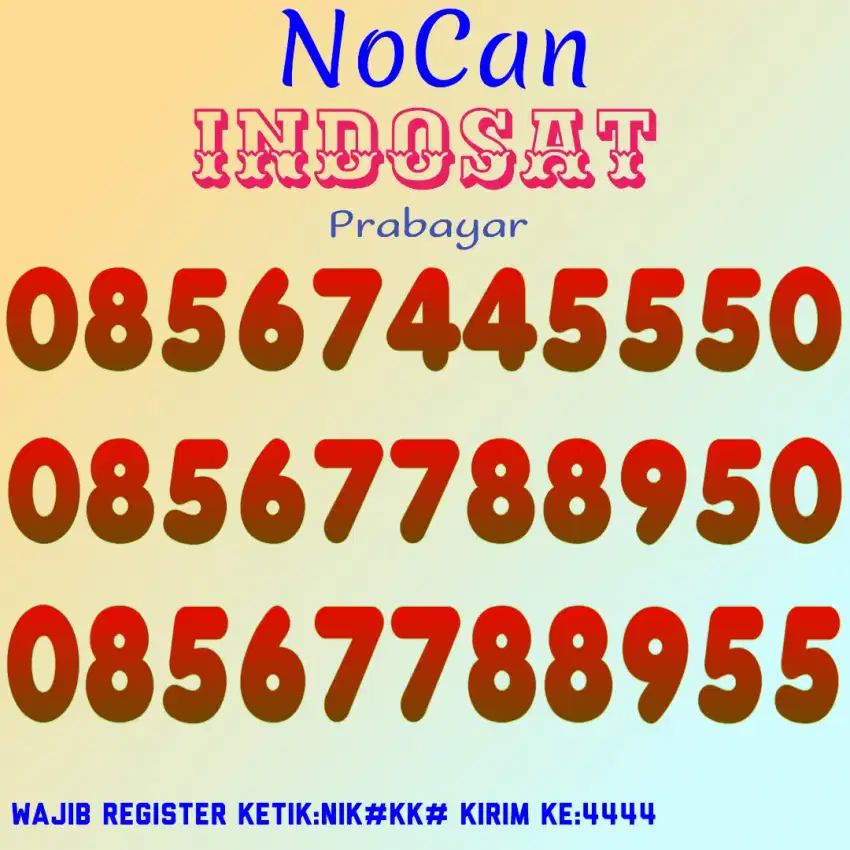 Perdana Indosat Nomor Cantik Rapi 11 Digit - Prabayar